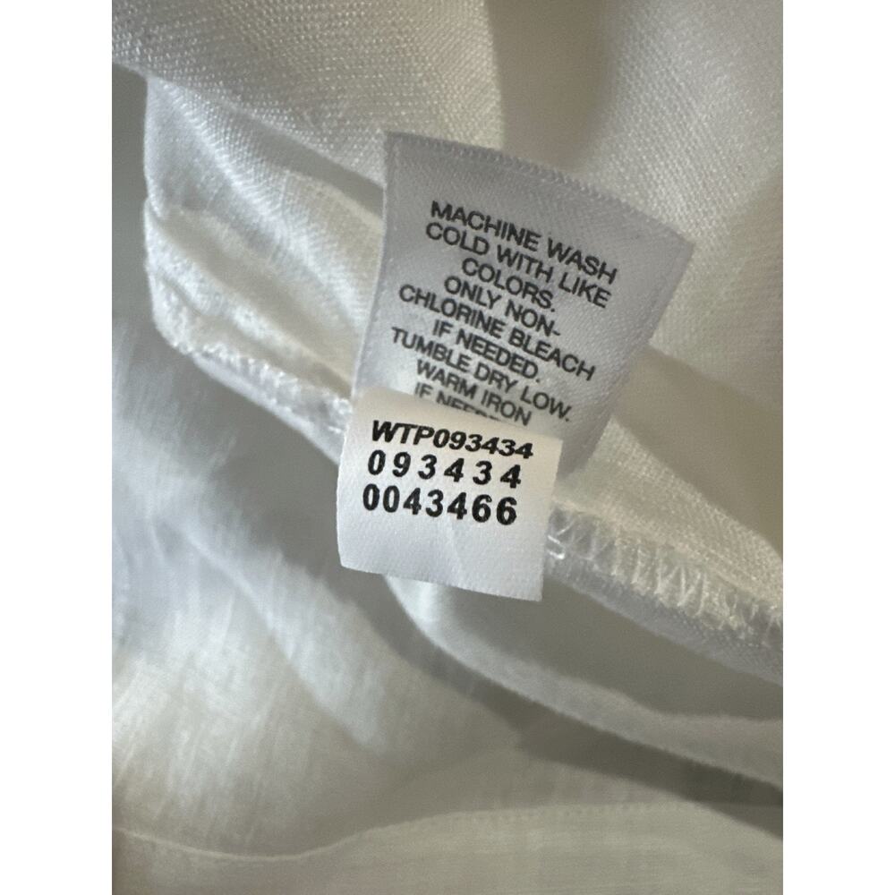 J. Jill x Love Linen Pintuck Mother of Pearl Button Top Lagenlook Plus Size 1X - Picture 9 of 13